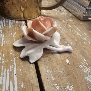 Karl Enos Elegant Ceramic Rose Figurine